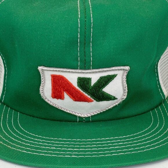 Vintage NK Northrup King Green K-Brand Snapback Trucker Hat Mesh (H3) - Picture 2 of 10